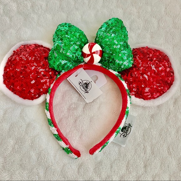?Peppermint Candy Christmas Minnie Mouse Ears main image 10